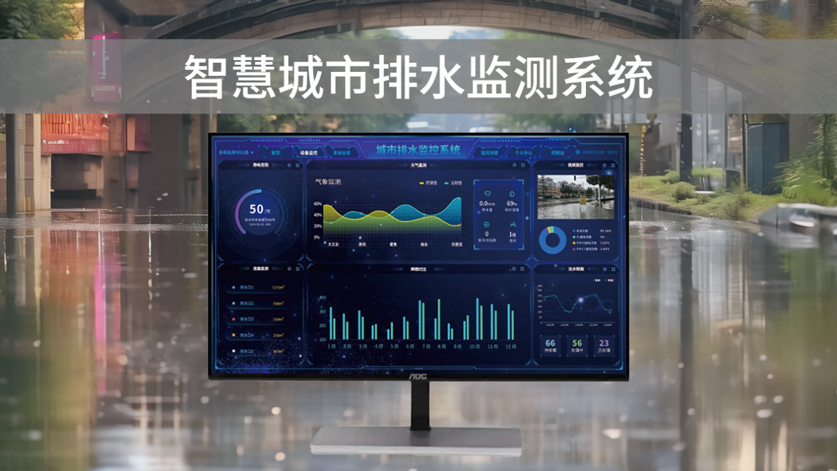 智慧排水監測系統，可視化管理，助力城市水利水務建設